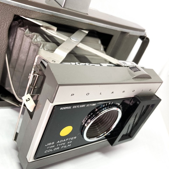 Vintage 1960s Folding Polaroid Land Camera w/ Original Leather Case,Accesories - Picture 2 of 16